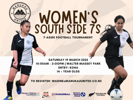 Come and have some fun and celebrate Women and Girls in Football ❤️???

A social tournament for women and girls, ages 14 and older ?

As well as activities for all ages ?❤️

Email: wahine@manukauunited.co.nz ??